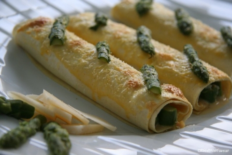 FR : Cannelloni d'asperges vertes EN : Aparagus cannelloni 